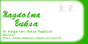 magdolna buksa business card